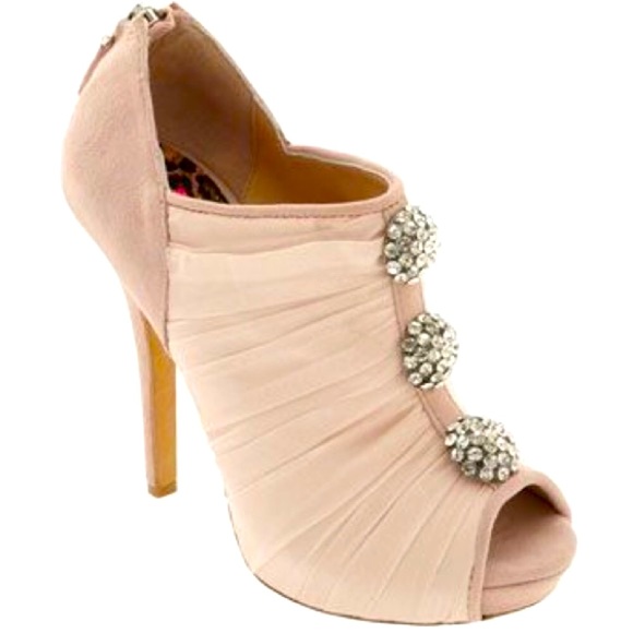 Betsey Johnson Embellished Peep-Toe Bootie - Picture 2 of 8
